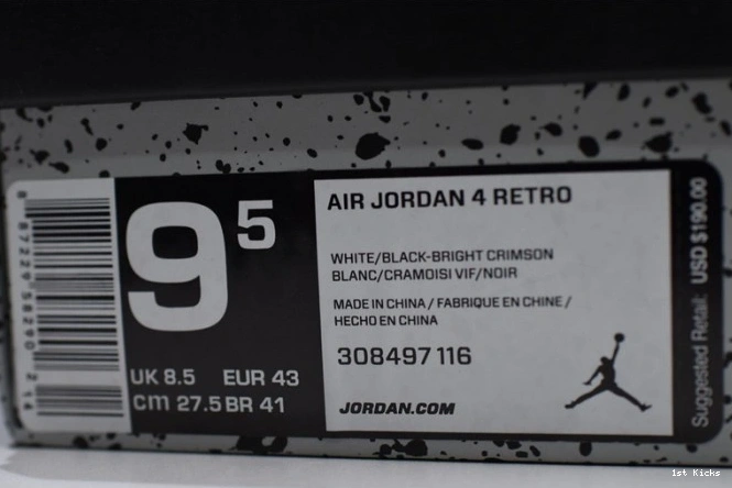 1st Kicks Shoes 1083 Air Jordan SmartChoice 308497- Retro 4 Hot Lava 1111